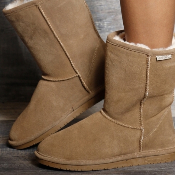 Bearpaw Womens Tall Fur Suede boots shoes sz 7 - Picture 1 of 14